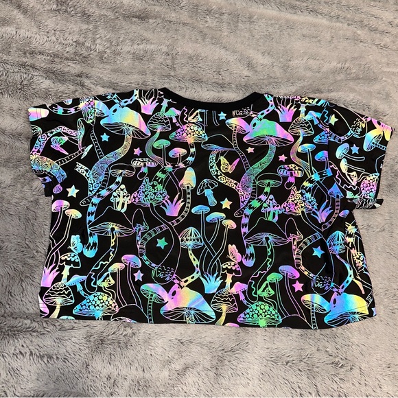 Reflective Mushroom Crop Top - Picture 1 of 3